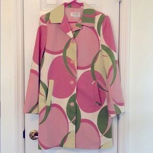 Skirtin Around Pink Floral Peacoat